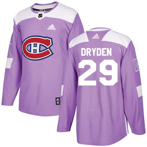 Adidas Canadiens #29 Ken Dryden Purple Authentic Fights Cancer Stitched NHL Jersey